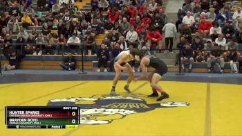 125 lbs 1st Place Match - Hunter Sparks, Eastern Oregon University (Ore.) vs Brayden Boyd, Corban University (Ore.)