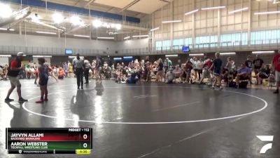 112 lbs Round 2 - Jayvyn Allami, Backyard Brawlers vs Aaron Webster, Techfall Wrestling Club