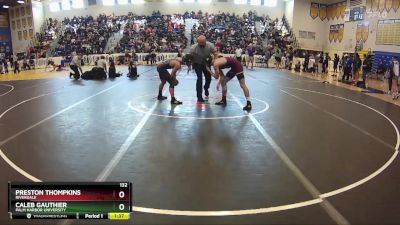 132 lbs Champ. Round 1 - Preston Thompkins, Riverdale vs CALEB GAUTHIER, Palm Harbor University