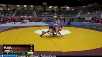 132 lbs Round 2 (4 Team) - Bo Davis, 6A Sprague vs Dillon Le, 6A Newberg 2