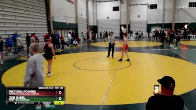 115-121 lbs Semifinal - Victoria Powers, Nebraska Wrestling Academy vs Zoe Gabel, Pikes Peak Warriors