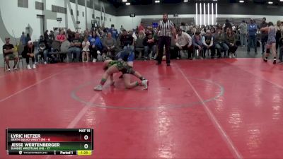 100 lbs Round 1 (8 Team) - Jesse Wertenberger, Dundee Wrestling (MI) vs Lyric Hetzer, Death Squad Wrest (IN)