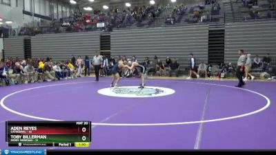 126 lbs 2nd Wrestleback (8 Team) - Toby Billerman, Perry Meridian vs Aden Reyes, Cathedral