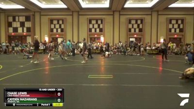 200 lbs Quarterfinal - Cayden Nazarians, Arsenal WC vs Chase Lewis, Lake Forest Spartans