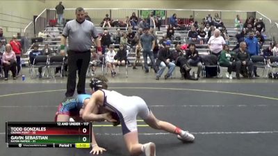 117 lbs Round 2 - Gavin Sebastian, Eaton Rapids vs Todd Gonzales, Crown Point