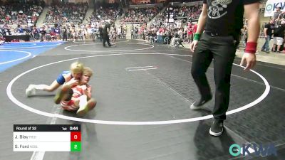 70 lbs Round Of 32 - Jenson Blay, Piedmont vs Skielar Ford, Noble Takedown Club