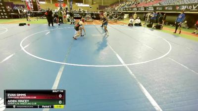 126 lbs Champ. Round 2 - Aiden Mincey, SOARR Elite Wrestling Club vs Evan Simms, Team Idaho Wrestling Club