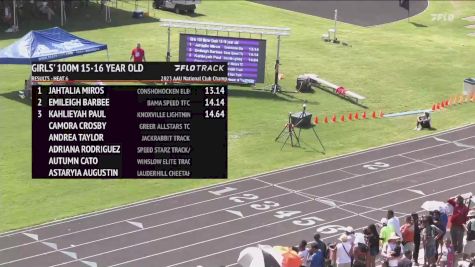 Youth Girls' 100m, Prelims 7 - Age 15-16