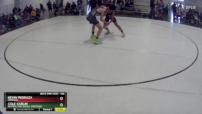 129 lbs Cons. Round 3 - Cole Karlin, Beatrice High School Wrestling vs Kevin Pedraza, Nebraska