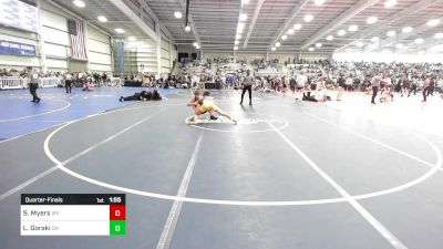 120 lbs Quarterfinal - Stephen Myers, WV vs Luke Gorski, OH