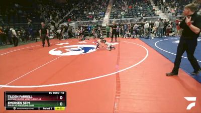 45 lbs 2nd Place Match - Tilden Farrell, Eastside United Wrestling Club vs Emersen Seim, Douglas Wrestling Club