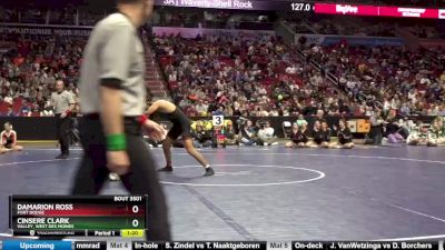 3A-160 lbs Semifinal - Damarion Ross, Fort Dodge vs Cinsere Clark, Valley, West Des Moines