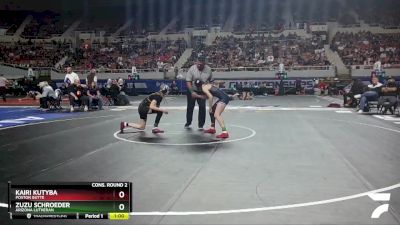 D2-114 lbs Cons. Round 2 - Kairi Kutyba, Poston Butte vs ZuZu Schroeder, Arizona Lutheran