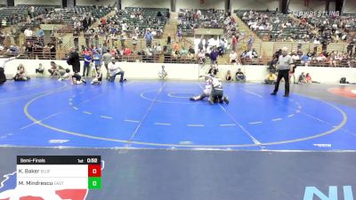 100 lbs Semifinal - Keegan Baker, Bluff Wrestling Club vs Maksim Mindrescu, East Jackson Takedown Club