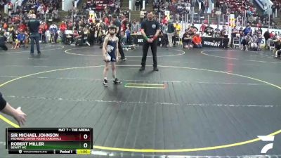 55 lbs Cons. Round 3 - Robert Miller, Dewitt WC vs Sir Michael Johnson, Michigan Center Young Cardinals