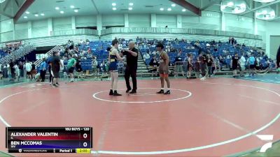 120 lbs Cons. Round 3 - Alexander Valentin, IL vs Ben McComas, WV