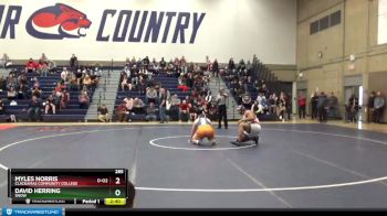 285 lbs 1st Place Match - Myles Norris, Clackamas Community College vs David Herring, Snow