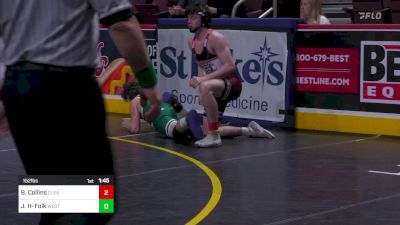 152 lbs Round Of 16 - Brady Collins, Clearfield vs Jensen Hockenberry-Folk, West Perry