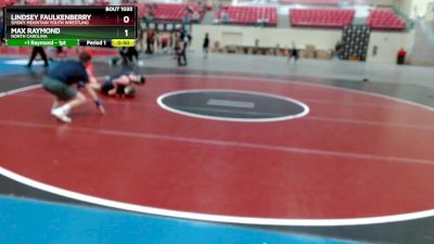 118-126 lbs Round 2 - Lindsey Faulkenberry, Smoky Mountain Youth Wrestling vs Max Raymond, North Carolina