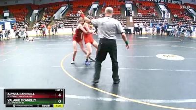 110 lbs Cons. Semi - Alyssa Campbell, SouthEast Michigan Fire vs Valarie McAnelly, All American TC