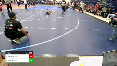 70 lbs Round Of 16 - Carter Dodson, Mountain Home Flyers vs Kasen Corriell, Apache Youth Wrestling