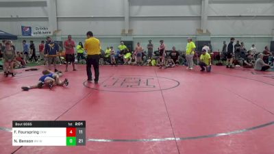 85 lbs Pools - Fenton Fourspring, CKW Backyard Barbarians vs Noah Benson, WV Wild 2