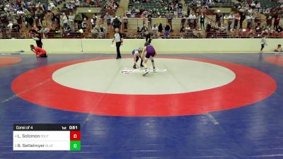 85 lbs Consi Of 4 - Luke Solomon, South Georgia Athletic Club vs Brandon Settelmyer, Bluff Wrestling Club