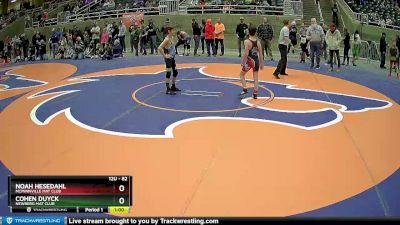 82 lbs Cons. Round 3 - Noah Hesedahl, McMinnville Mat Club vs Cohen Duyck, Newberg Mat Club