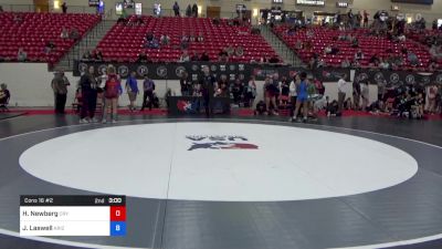 125 lbs Cons 16 #2 - Hayden Newberg, Cry Wolf Wrestling vs Jamie Laswell, Arizona Girls Wrestling