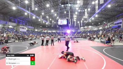 125 lbs Round Of 16 - Francisco Madrigal, Greeley United vs Rylan Simpson, Highland Middle School