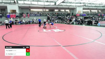 150 lbs Quarterfinal - Naser Saleh, Suffield/Windsor Locks vs Evan Schibi, Gilbert/Torr