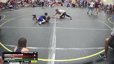 90 lbs Quarterfinal - Andrew McAllister, Cane Bay Cobras vs Carson Lederhaus, Mighty Warriors