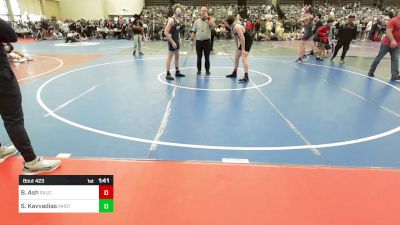 150-I lbs Round Of 32 - Brit Ash, Saucon Wrestling vs Spiro Kavvadias, Manhasset