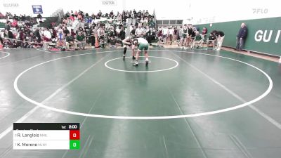 145 lbs Quarterfinal - Ryder Langlois, New Milford vs Kevin Moreno, Maloney