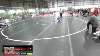 90/95 Semifinal - Jude Justice, Roundtree Wrestling Academy vs Noah Vaughn, Virginia Saughterhouse