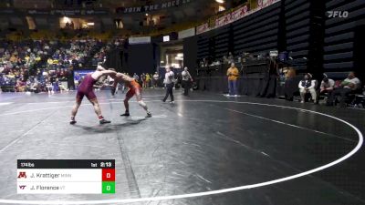 174 lbs Round Of 32 - Jared Krattiger, Minnesota vs Jordan Florence, Virginia Tech