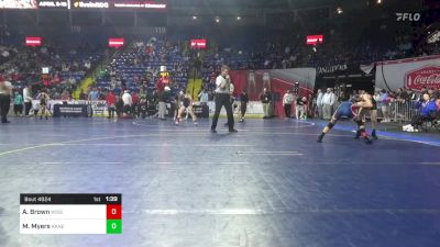 80 lbs Semifinal - Alyis Brown, Wissahickon vs Mason Myers, Kane