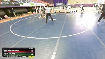 G109-116 lbs Round 3 - Fera Thomas, Lincoln High School Wrestling vs Pallas Andersen, Utah