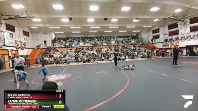 53 lbs Champ. Round 2 - Kanon Bomengen, Thermopolis Wrestling Club vs Asher Redder, Powell Wrestling Club