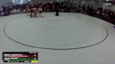 193 lbs Cons. Round 4 - Brock Jeannoutot, Crofton-Bloomfield Youth Wrestling vs Brody Brandt, Nebraska