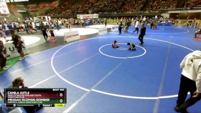 43 lbs Cons. Round 2 - Messiah Guzman-Dominguez, Manteca Cobras Wrestling Club vs Camila Axtle, Wan-Tu-Wazuri Oakland Youth Wrestling Club