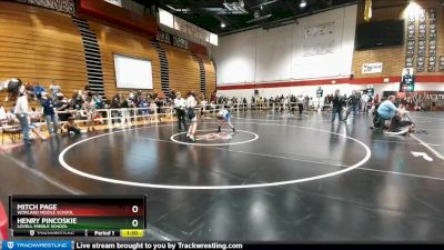 105 lbs Champ. Round 1 - Henry Pincoskie, Lovell Middle School vs Mitch Page, Worland Middle School