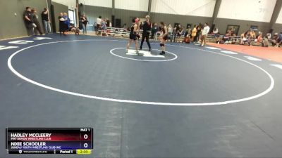 104-111 lbs Round 1 - Hadley McCleery, Mat Demon Wrestling Club vs Nixie Schooler, Juneau Youth Wrestling Club Inc.