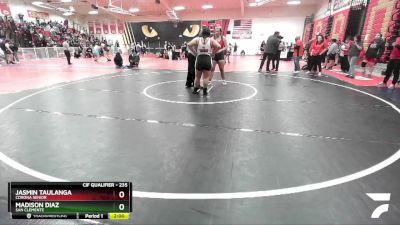 235 lbs Quarterfinal - Madison Diaz, San Clemente vs Jasmin Taulanga, Corona Senior