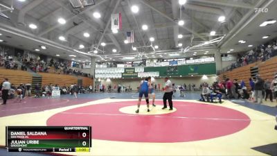 175 lbs Quarterfinal - Daniel Saldana, San Pasqual vs Julian Uribe, Grossmont