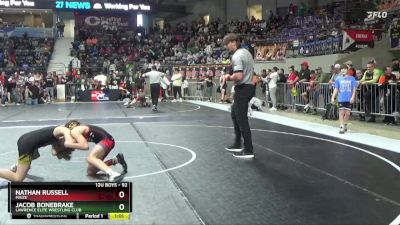 92 lbs Semifinal - Nathan Russell, Maize vs Jacob Bonebrake, Lawrence Elite Wrestling Club