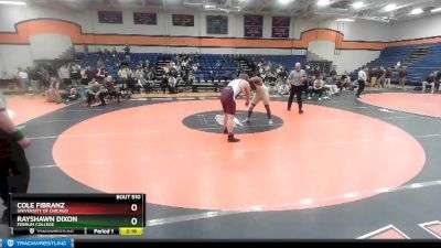 285 lbs 1st Place Match - Rayshawn Dixon, Ferrum College vs Cole Fibranz, University Of Chicago