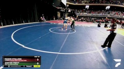 6A 215 lbs Champ. Round 1 - Mason Stallons, Conroe Woodlands College Park vs Sawyer Peevy, San Antonio Reagan