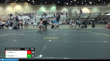 70 lbs Quarterfinals (8 Team) - Levi Phillips, ARES White vs Peyton Hannah, Untouchables-Olympia