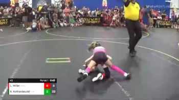 43 lbs Quarterfinals (8 Team) - Liam Miller, Iowa Elite vs Kinsley Kothenbeutel, The Funky Singlets Yellow